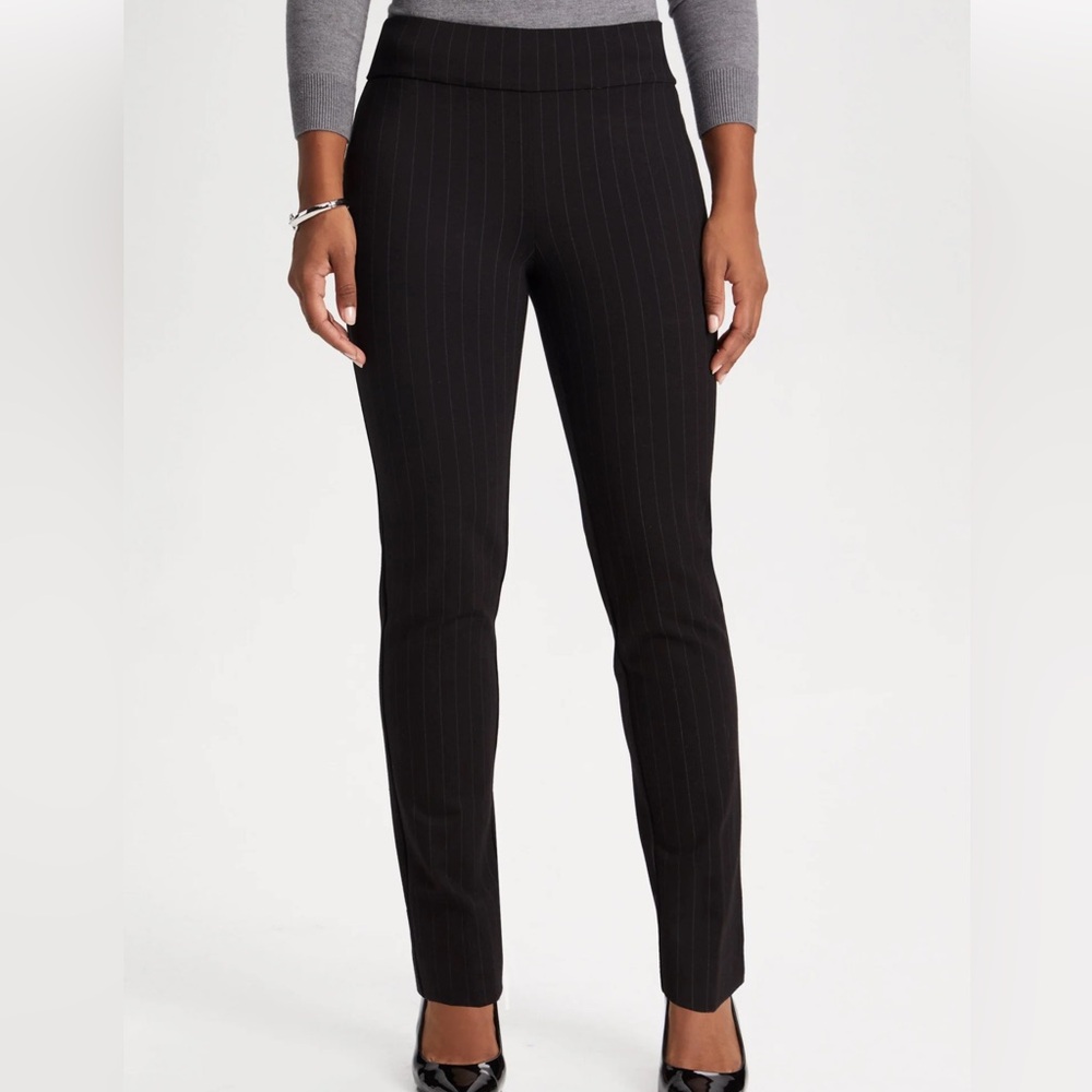 Pinstripe Pull-On Pants